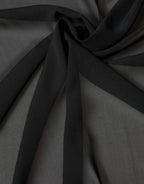 Dolce & Gabbana Black Silk Neck Wrap Shawl Stole 200cm x 64cm  Scarf