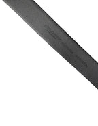 Dolce & Gabbana Black Calf Leather Silver Metal Buckle Belt