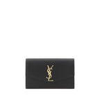 Saint Laurent Black Calf Leather Bos Taurus Wallet
