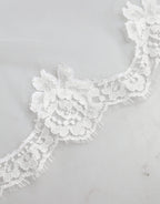 Dolce & Gabbana White Floral LaceNylon Floor Length 3M Long Veil