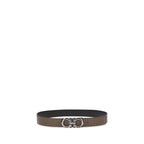 Ferragamo Brown Calf Leather Bos Taurus Regular Belt