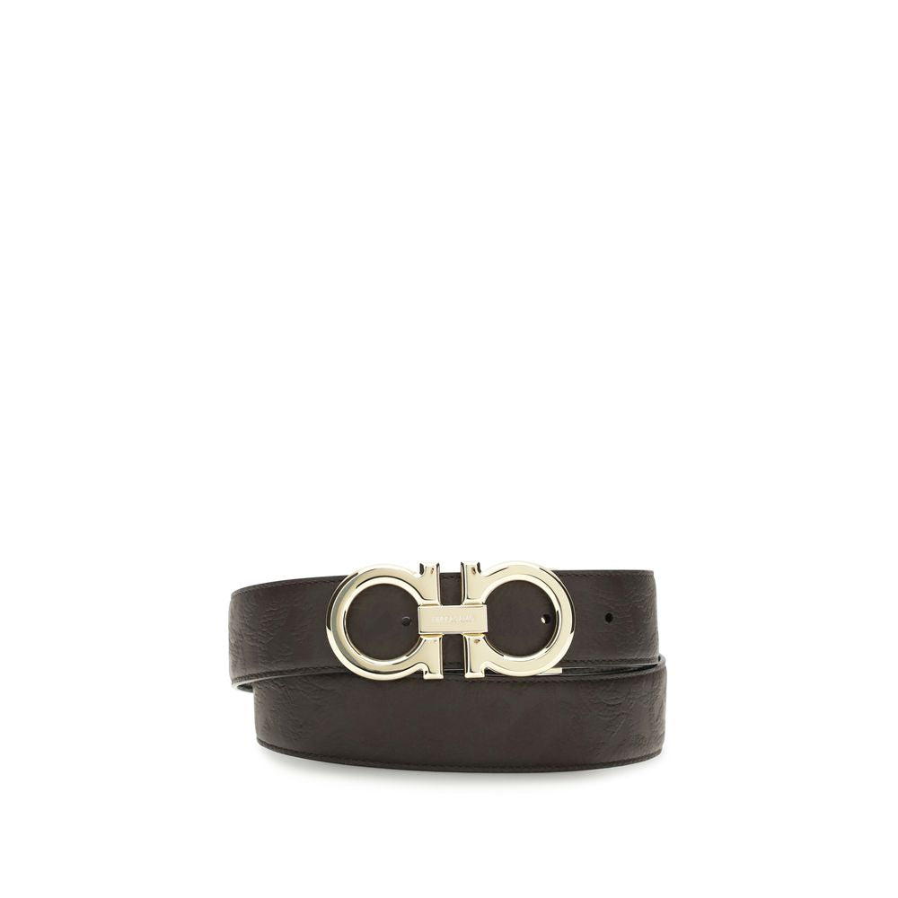 Ferragamo Brown Calf Leather Bos Taurus Regular Belt