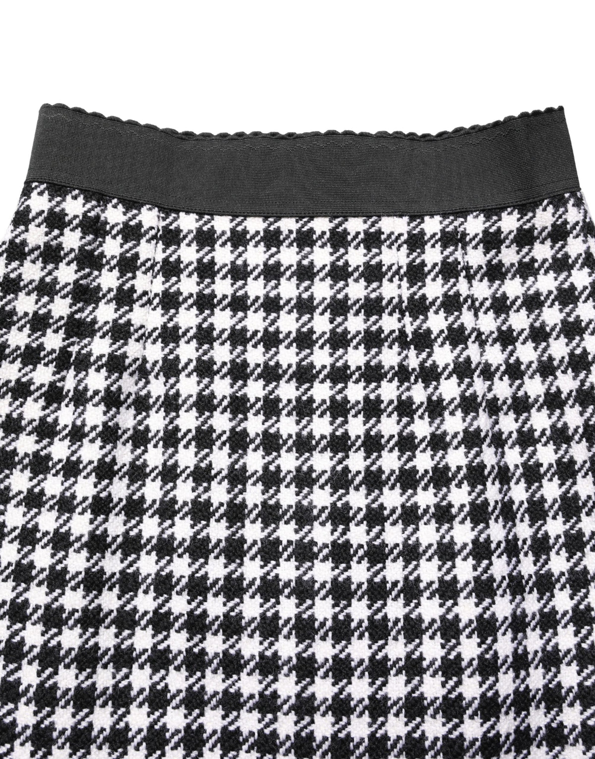 Dolce & Gabbana Black White Houndstooth HighWaist Mini Skirt