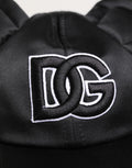 Dolce & Gabbana Men Black Velvet Animal Ears Baseball Cap Hat