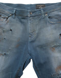 Dolce & Gabbana Blue Distressed Mid Waist Skinny Denim Jeans