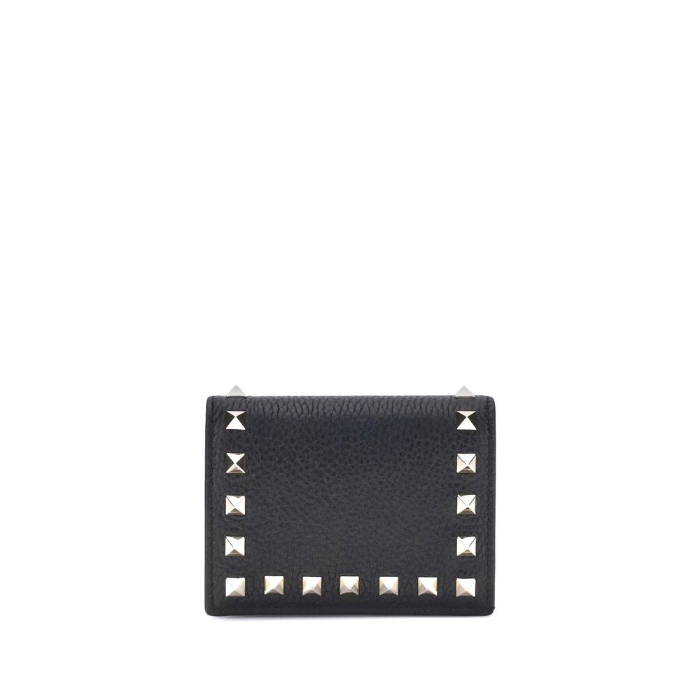 Valentino Garavani Black Calf Leather Bos Taurus Wallet