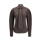 Brunello Cucinelli Brown Cotton Dress Shirt