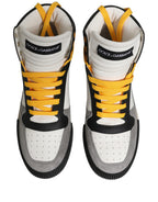 Dolce & Gabbana Multicolor Leather High Top Sneakers Shoes