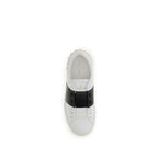 Valentino Garavani White Calf Leather Bos Taurus Low Top Sneakers