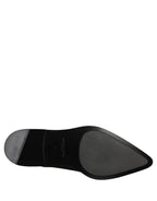 Dolce & Gabbana Black Leather Men Derby Dress Formal Shoes