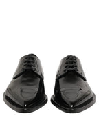 Dolce & Gabbana Black Leather Men Derby Dress Formal Shoes