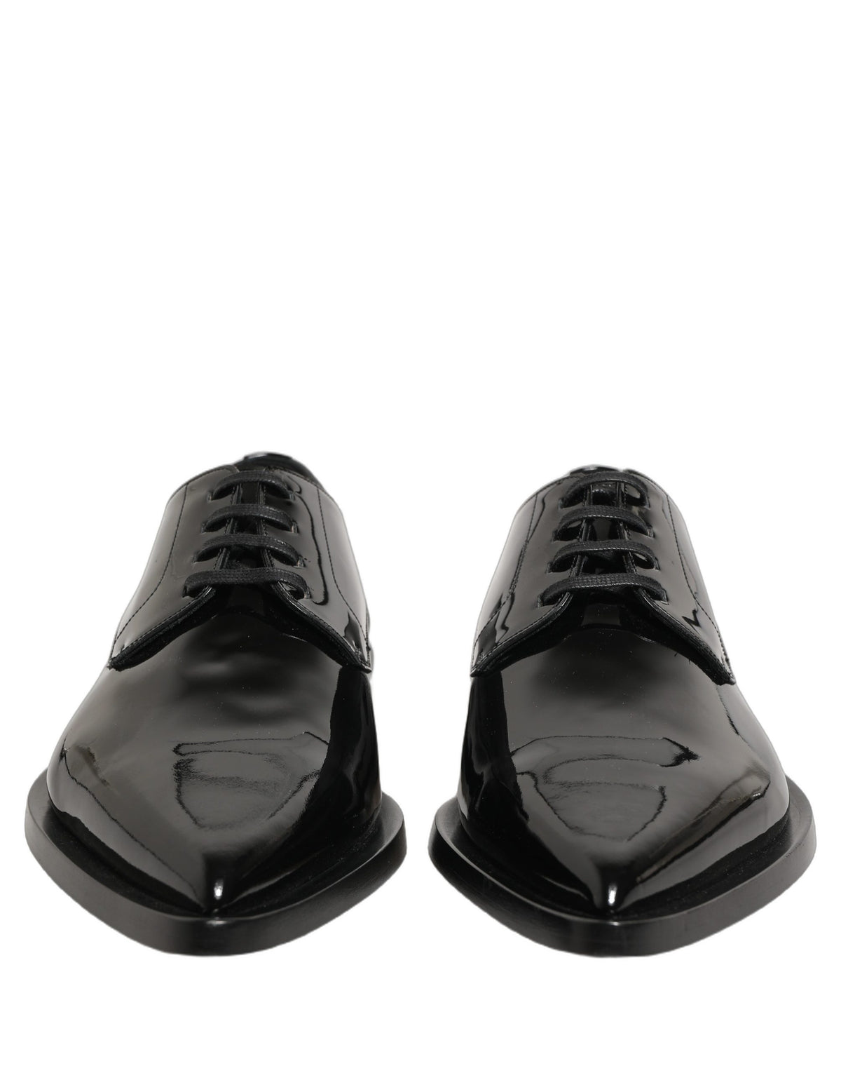 Dolce & Gabbana Black Leather Men Derby Dress Formal Shoes