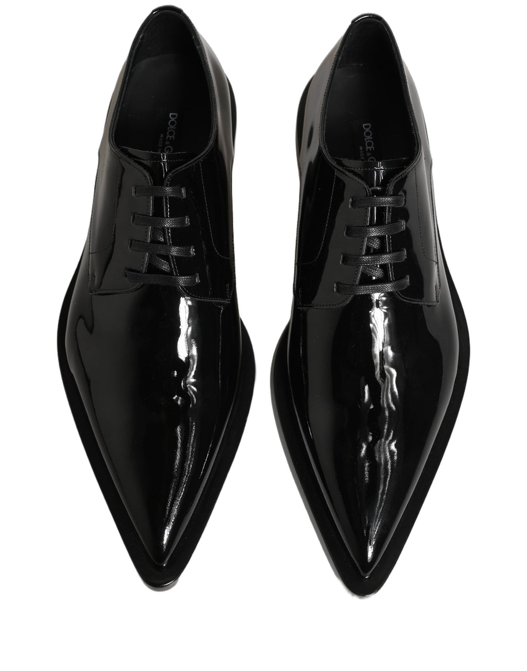 Dolce & Gabbana Black Leather Men Derby Dress Formal Shoes