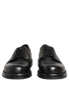 Dolce & Gabbana Black Leather Lace Up Derby Dress Men Shoes