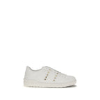 Valentino Garavani White Calf Leather Bos Taurus Sneakers