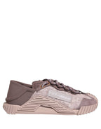 Dolce & Gabbana Pink Lace NS1 Low Top Sneaker Sports Shoes