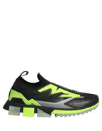 Dolce & Gabbana Black Green Sorrento Low Top Sneakers Shoes