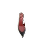 Valentino Garavani Black Calf Leather Bos Taurus Mid Heel Pumps