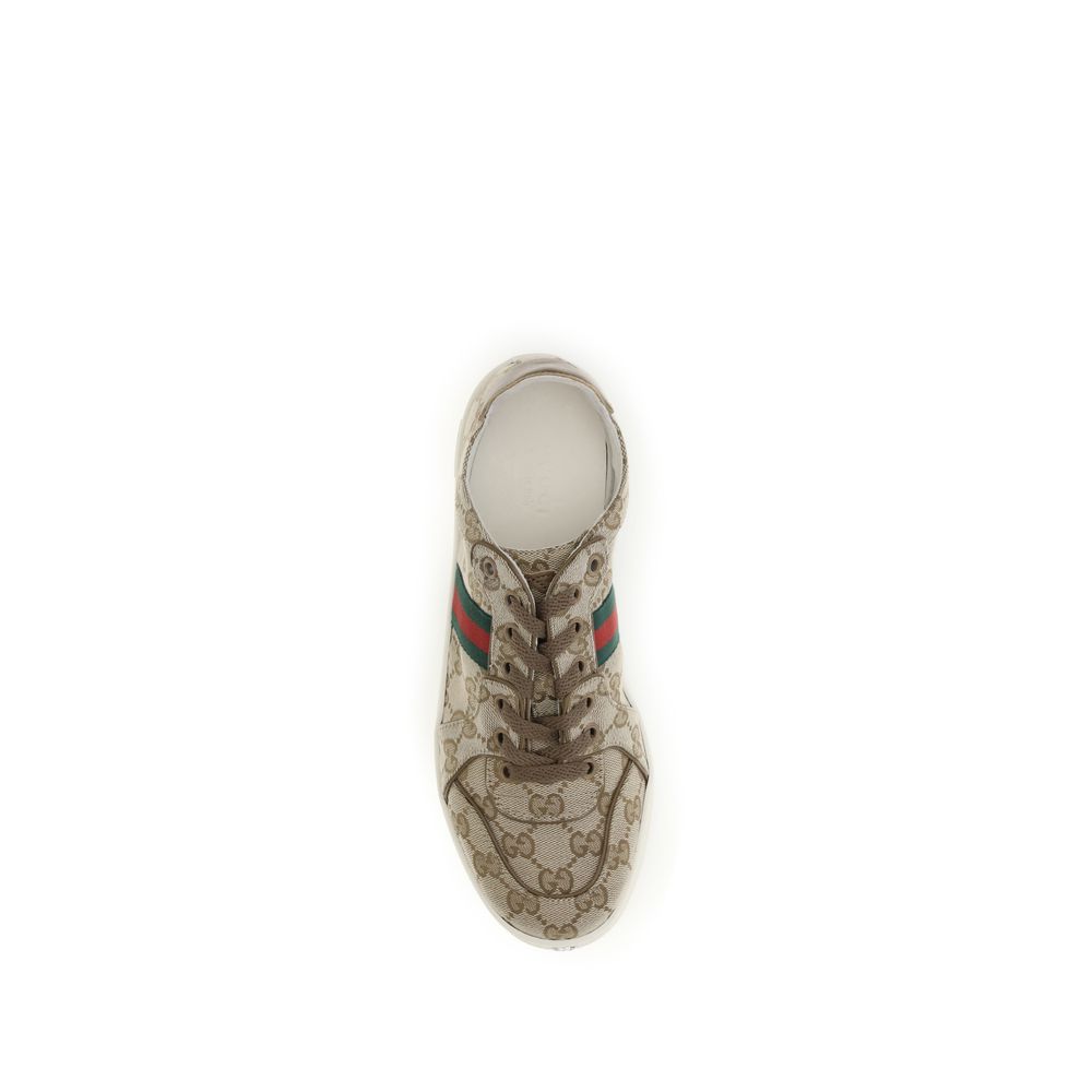 Gucci Beige Fabric Athletic Sneakers