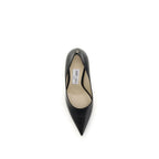 Jimmy Choo Black Calf Leather Bos Taurus High Heel Pumps