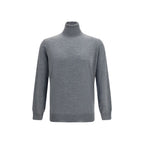 Brunello Cucinelli Gray Wool Oves Aries Turtleneck