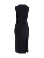 Versace Black Acetate Midi Dress