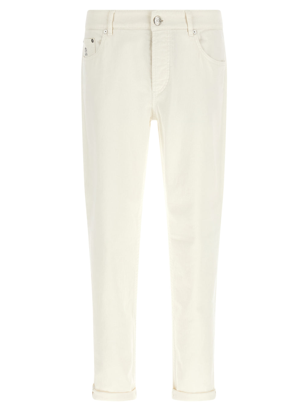 Brunello Cucinelli White Cotton Jeans Denim