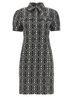 Max Mara Bicolor Polyester Short Dress