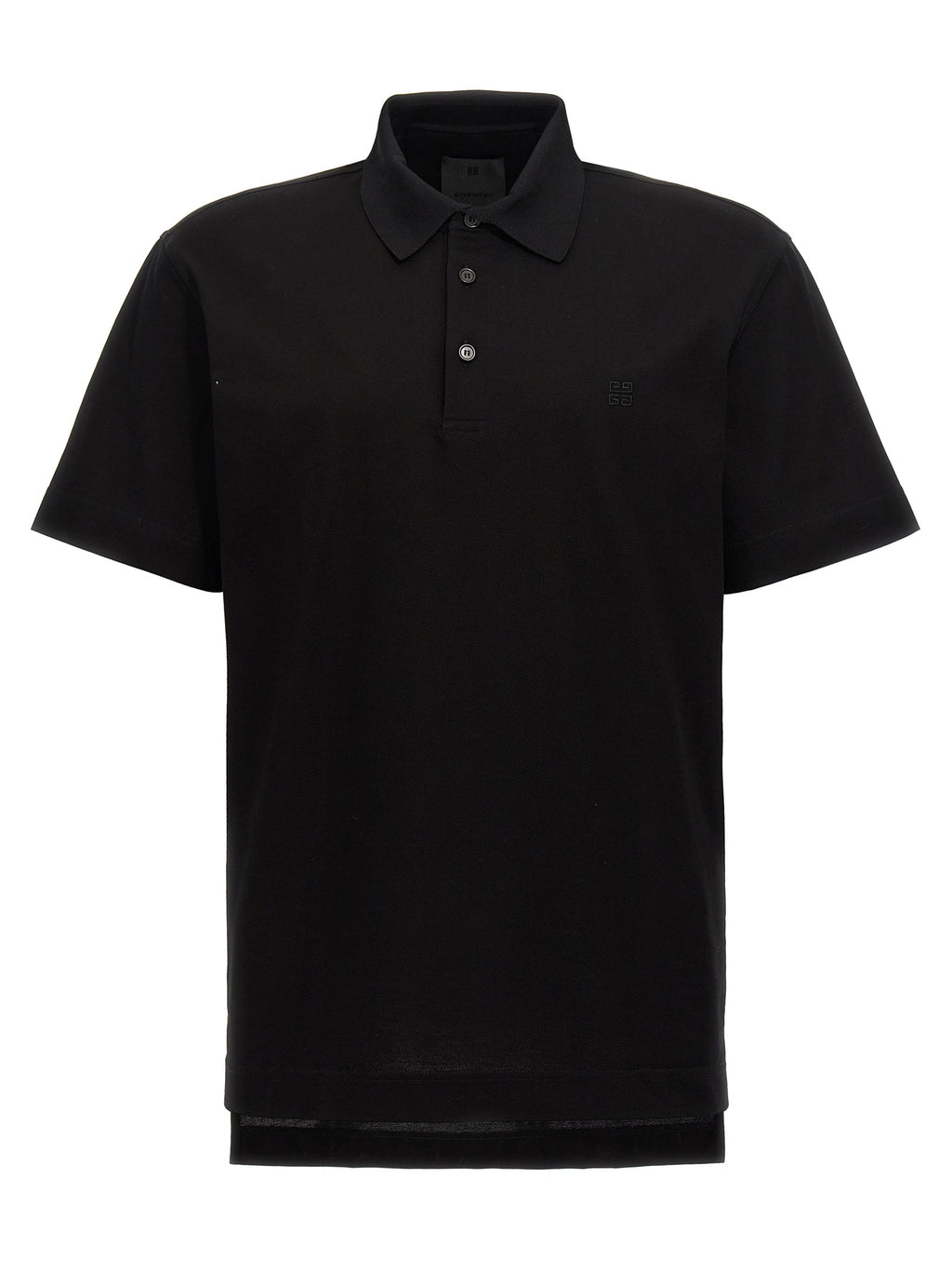 Givenchy Black Cotton Polo Shirt