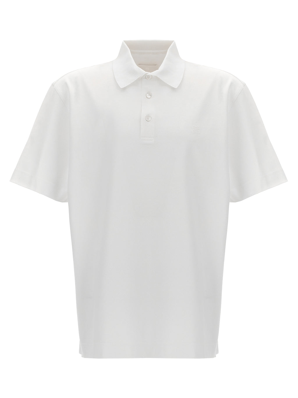 Givenchy White Cotton Polo Shirt