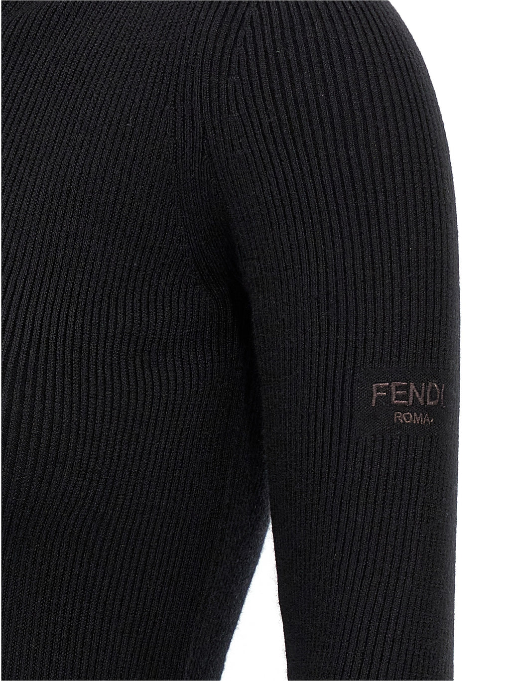 Fendi Black Wool Short Dress