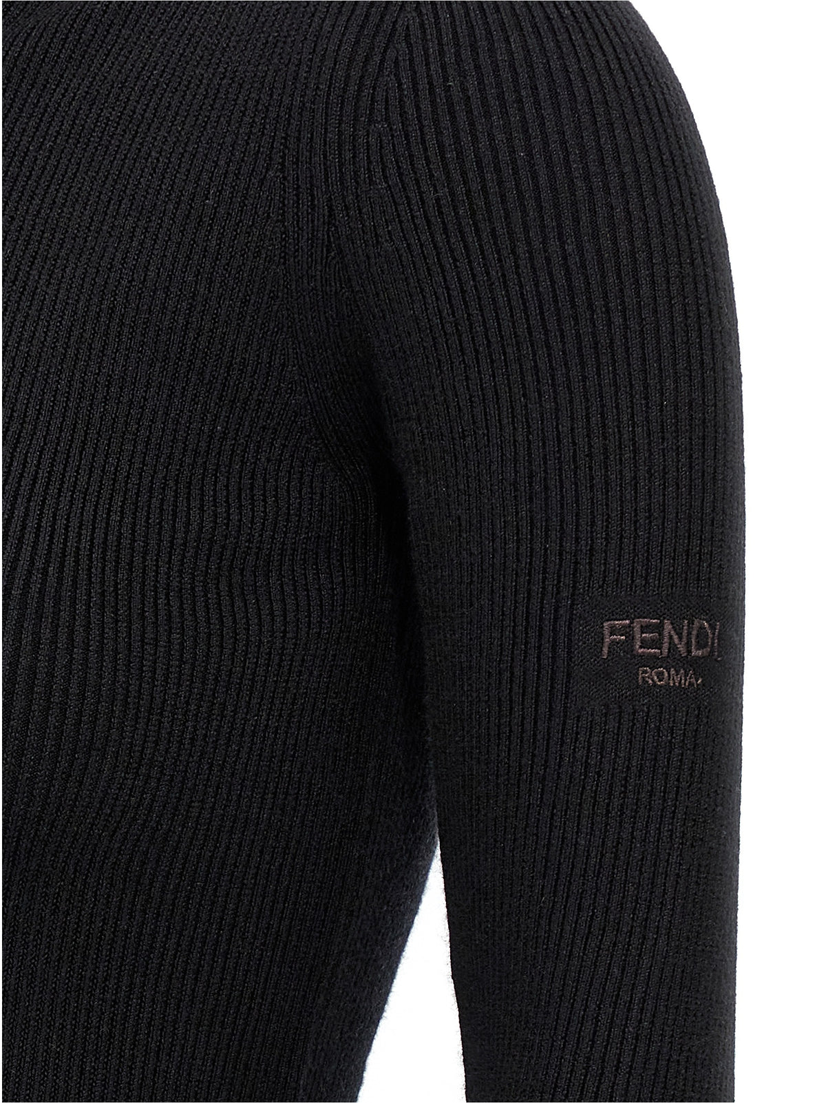 Fendi Black Wool Short Dress