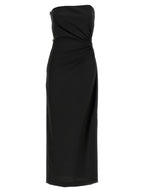 Max Mara Black Virgin Wool Long Dress