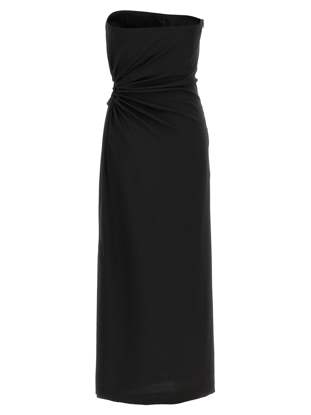 Max Mara Black Virgin Wool Long Dress
