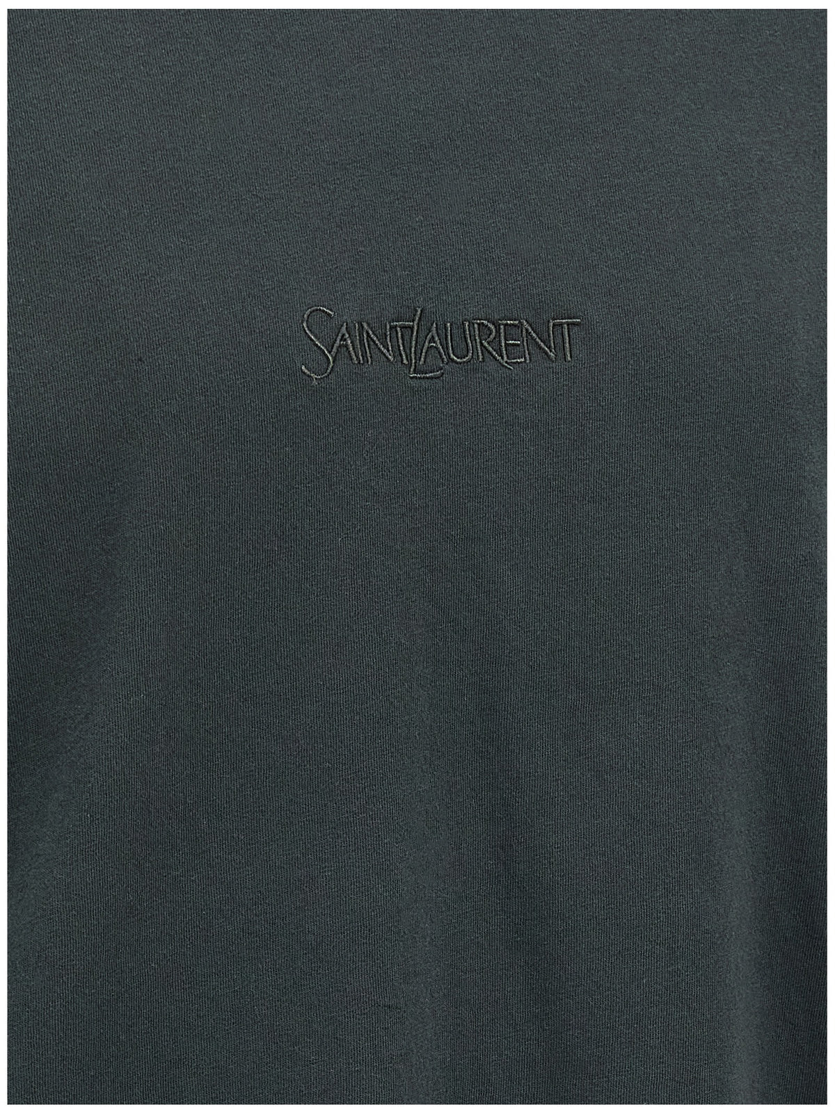 Saint Laurent Black Cotton T-Shirt