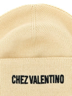 Valentino Garavani Beige Cotton Beanie