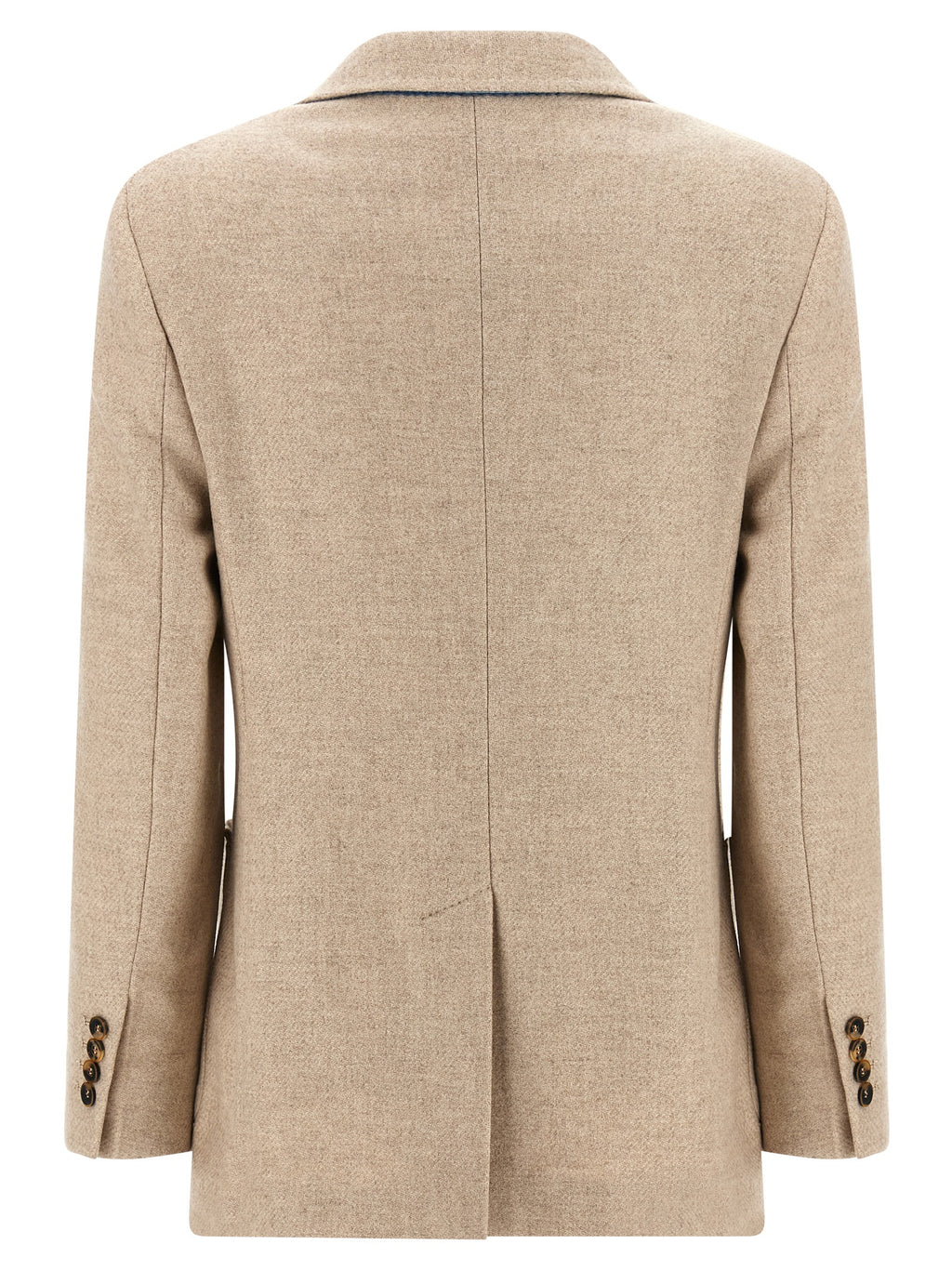 Max Mara Beige Alpaca Leather Blazer