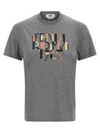 Fendi Gray Cotton T-Shirt