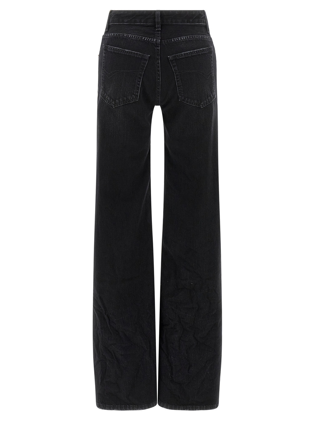 Balenciaga Black Cotton Flared Jeans