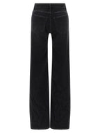 Balenciaga Black Cotton Flared Jeans