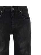 Balenciaga Black Cotton Flared Jeans