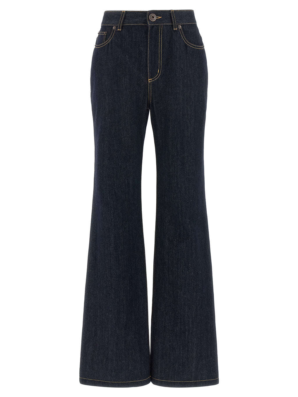 Alexander McQueen Blue Cotton Flared Jeans