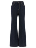 Alexander McQueen Blue Cotton Flared Jeans
