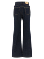 Alexander McQueen Blue Cotton Flared Jeans