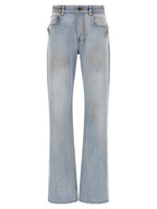 Balenciaga Blue Cotton Straight-Leg Jeans