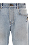 Balenciaga Blue Cotton Straight-Leg Jeans