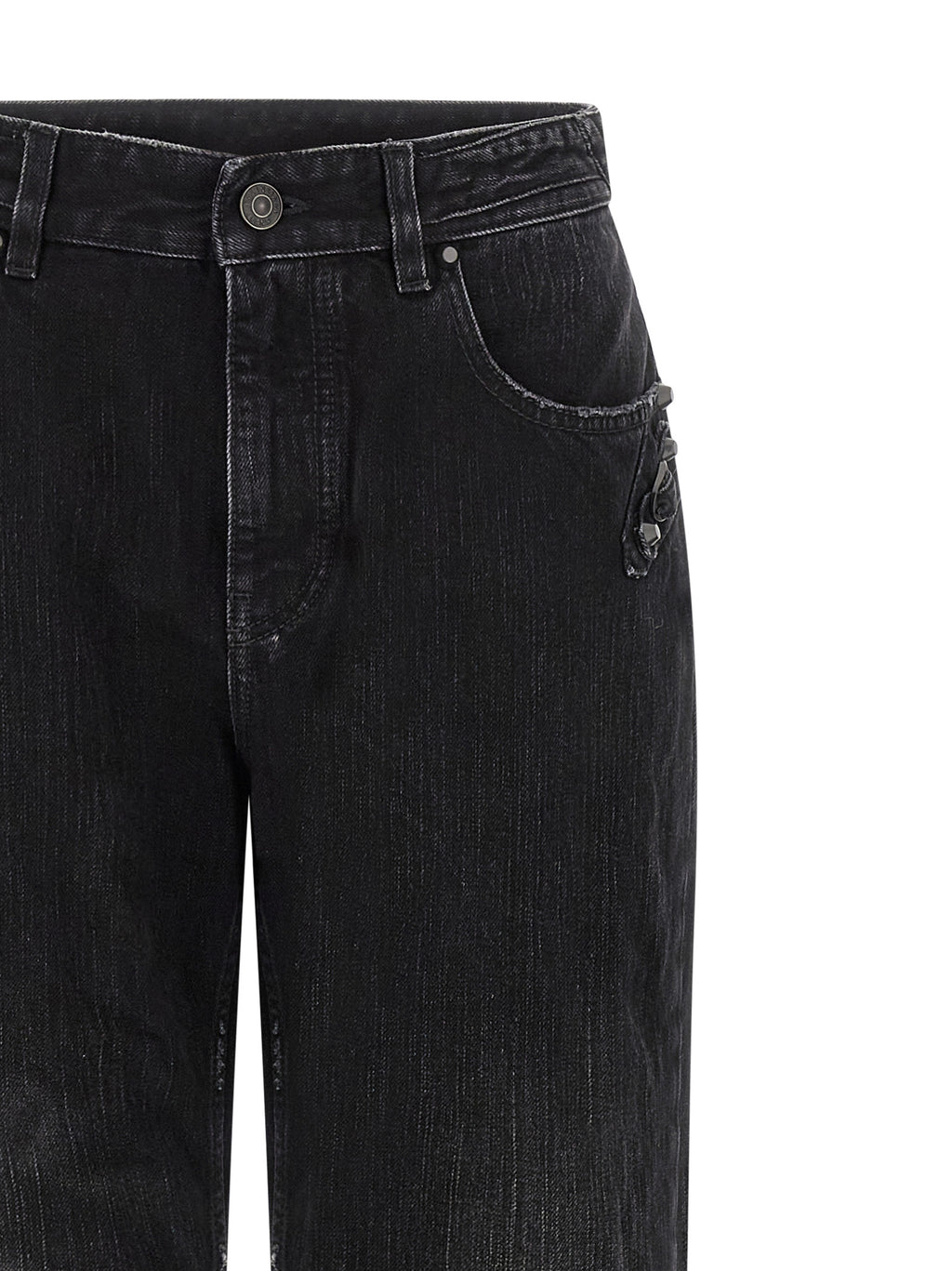 Balenciaga Black Cotton Straight-Leg Jeans
