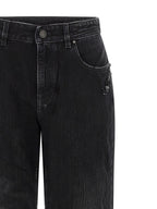 Balenciaga Black Cotton Straight-Leg Jeans
