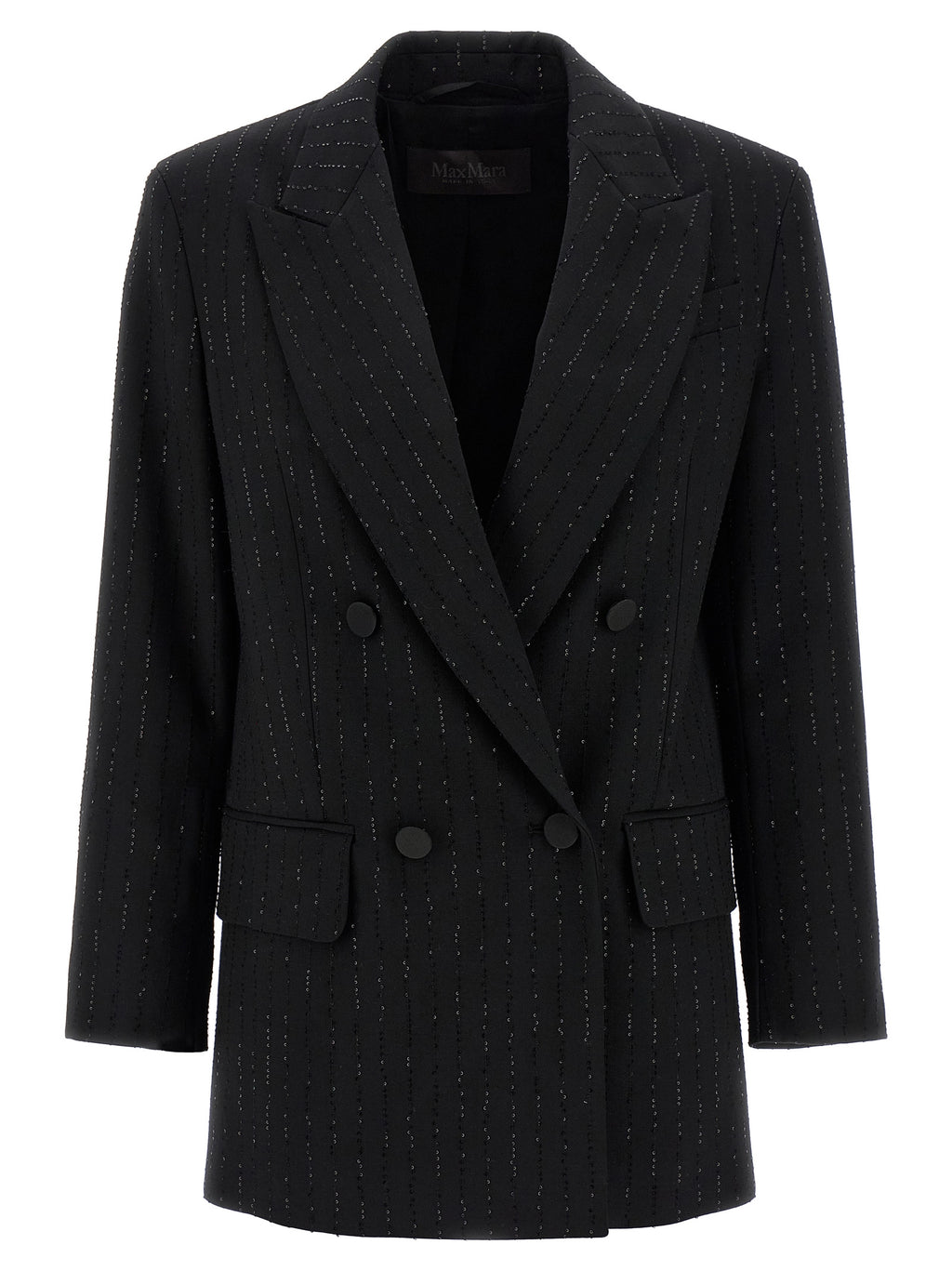Max Mara Black Virgin Wool Blazer