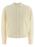 Max Mara White Virgin Wool Cardigan